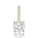 Lavari Jewelers 22 Gauge L-Shape Nose Stud for Women or Men - 14k Yellow Gold 3 mm Cubic Zirconia Nose Ring for Her - CZ Unisex Hypoallergenic Nostril Piercing Jewelry - 22G Body Piercing