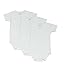 4T 5T 6T Toddler Bodysuit Short Sleeve Round Crew Neck 3-pack