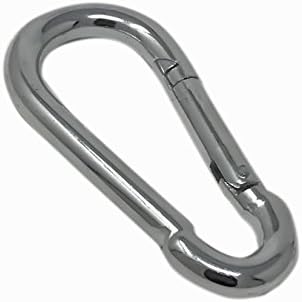 5 PCS 1/4" Heavy-Duty Steel Safety Spring Snap Quick Link Carabiner Lock Ring 350 lb