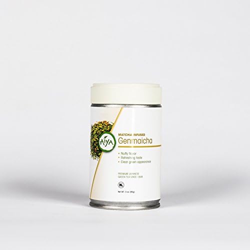 Aiya Organic Loose Leaf Teas (Organic Matcha Infused Genmaicha, 80 grams)
