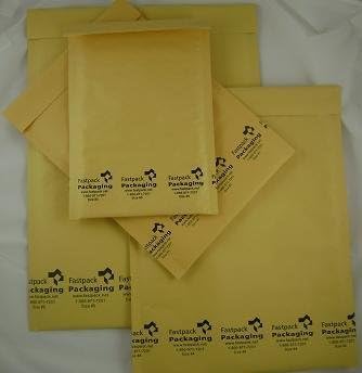 Case of 100 #4 9.5 x 13 Kraft Self Seal Bubble Mailers Fastpack Packaging Brand