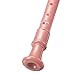 KINGSO 8-Hole Soprano Descant Recorder With Cleaning Rod + Case Bag Music Instrument Pink