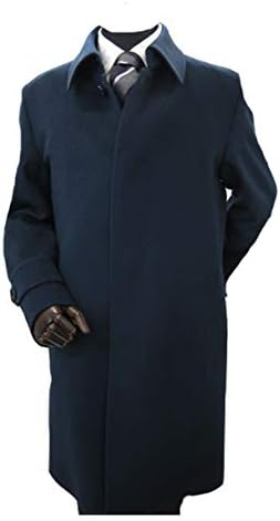 Amazon ヒッキーフリーマン メンズコート カシミヤ100 ステンカラー ミドルコート ブルー M L Xl Ll Htc5 コート ジャケット 通販