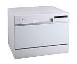 EdgeStar DWP62WH 6 Place Setting Energy Star Rated Portable Countertop Dishwasher - White
