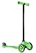 Globber 3 Wheel Kick Scooter with Patented Steering Lock and Optional LED Light Up Wheels (Green/Black)