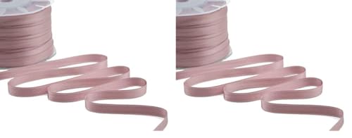 Furlanis - Nastro Doppio Raso, Tessuto Italiano - Rosa Antico, 10 mm x 25 m (Confezione da 2)
