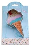 Ice Cream Cone Cookie and Fondant Cutter - Ann Clark - 5 Inches - US Tin Plated Steel