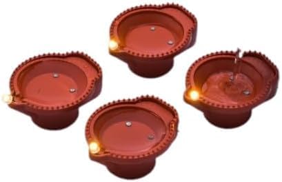 Oil Lamps & Accessories - Light Water Sensor Diya for Decorations for All Occasions Ganapati Navratri Diwali Wedding Party (Pack of 12)