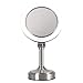 Zadro Dimmable Sunlight Vanity Mirror, Satin Nickel, 10X-1X
