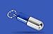 2 Pack Waterproof Pill Fob Medium Size Keychain Pill Holder, Charm Pendant Emergency Aspirin Holder, EDC Accessory Pill Case Capsule(Blue + Red)