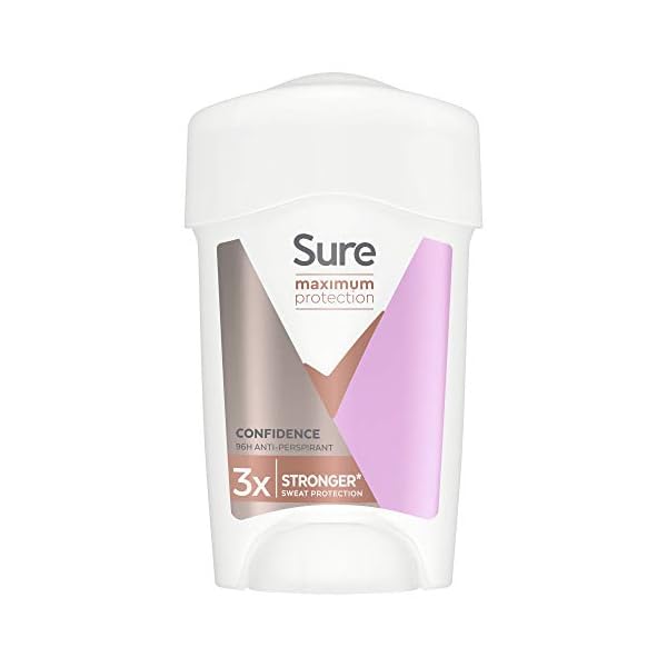 Sure-Women-Maximum-Protection-Confidence-3x-stronger-sweat-protection-Anti-perspirant-Cream-Stick-for-96-hour-protection-45-ml Sure Maximum Protection Confidence 96h protection deodorant Anti-perspirant Cream Stick for 3x stronger* sweat…