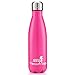 Double Wall Vacuum Insulated Stainless Steel Water Bottle, 17oz/34oz Sports Cola Shape Portable Water Bottle Leak/Sweat Proof Keeps Your Drink Hot & Cold