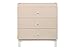 Babyletto Gelato 3-Drawer Changer Dresser with Removable Changing Tray in Washed Natural and White, Greenguard Gold Certified