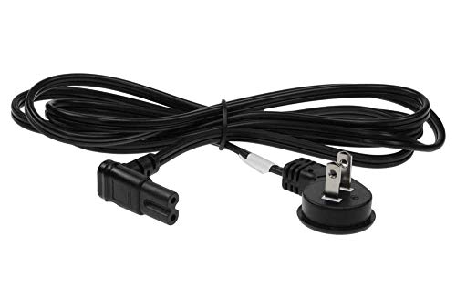 SF Cable USA low profile angled NEMA 1-15P 2 Prong Plug to IEC C7 with 18/2 SPT-2 Wire - 6 Feet (1.8 Meters)