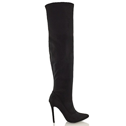 Womens Thigh High Boots Stiletto High Heel Over The Knee
