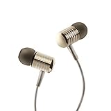 Headphones, HokoAcc In-Ear Earbuds Noise Isolation Headsets Heavy Bass Earphones with Microphone for iPhone Samsung iPad and Most Android Phones (Gold)