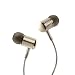 Headphones, HokoAcc In-Ear Earbuds Noise Isolation Headsets Heavy Bass Earphones with Microphone for iPhone Samsung iPad and Most Android Phones (Gold)