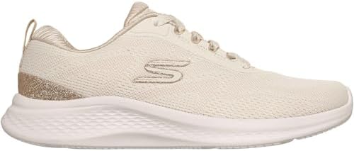Damen Skech-Lite Pro 2.0 Brilliant Shimmer Turnschuhe, Natural Mesh Gold Trim, 37 EU