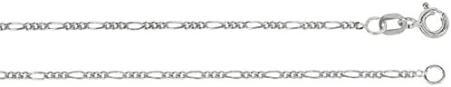 2.2mm Anti-Tarnish Figaro Chain Bracelet 925 Sterling Silver, 8 Inches