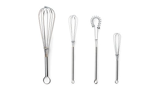 Fox Run 16607 Mini Whisks, Chrome Plated, Set of 4
