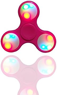 fidget toys,spinner fidget toys The Anti-Anxiety 360 Spinner Helps Focusing Toys Premium Quality Focus Toy for Kids &amp; Adults - Stress Reducer Relieves Anxiety With LED lights(pink)