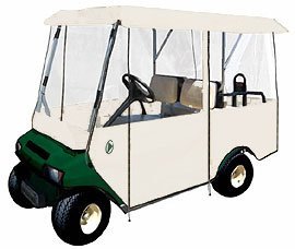 Greenline 4 Passenger Drivable Golf Cart Enclosure (Stone White, 106x47.5x62-Inch)
