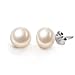 EVER FAITH Women's 925 Sterling Silver AAA Freshwater Cultured Pearl Button Stud Earrings - 10MM