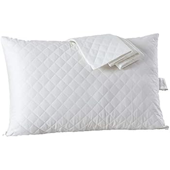 G.L.S 2-Pack Cotton Zippered Pillowcase King 20 x 36 Inch, Smooth & Ultra Breathable Pillow Protectors Covers White