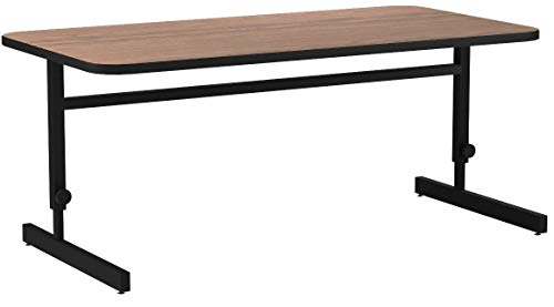 Correll 30"x60" Adjustable Height Training & Computer Tables, Medium Oak High Pressure Laminate, Computer Work Station (CSA3060-06)