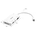 WEme 4-in-1 Mini DisplayPort (Compatible Thunderbolt) to HDMI/DVI/VGA Adapter Cable with Audio Output Converter [DP 1.2 Version] for Apple MacBook Air Pro, Microsoft Surface Pro, Surface Book, White