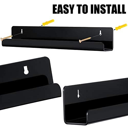 12 Pieces Acrylic Vinyl Record Holder Wall Mount Record Shelf Storage