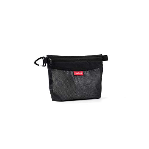 pack all Water-Resistant Material Zipper Pouch, Mesh Zipper Bags for Storage, Travel, Office (Black, Small) — image 1