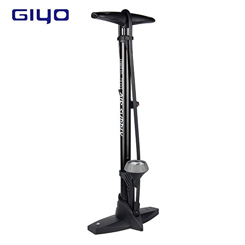 Bike Pump with Gauge, Anti corrosion Lighter Alumium Barrel, Schrader Presta Dunlop Universal, High Pressure Bicycle Floor Pump 160 PSI/11 BAR Color Optional