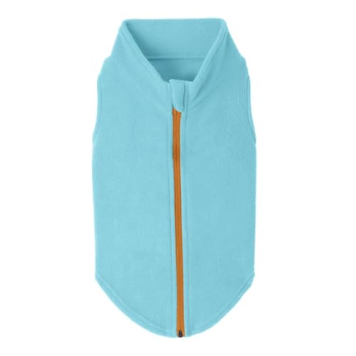 Gooby Zip Up Fleece Dog Sweater - Turquoise, X-Small - Warm Pullover Fleece Step-in Dog Jacket with Dual D Ring Leash - Winter Small Dog Sweater - Dog Clothes for Small Dogs Boy and Medium Dogs