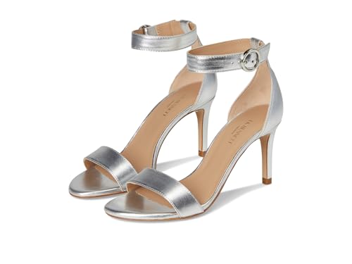 LK Bennett Women's Ivy Single Strap Sandals, Silver, 6 Medium