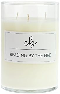 Firewood, Balsam and Cedar Scented Soy Candles - Reading By The Fire - CandleBox Store - 23.1 Ounces, 88 Hours Burn Time, (Large)