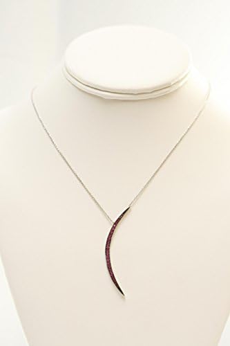 Cubic Red Moon Crest Necklace, Adjustable