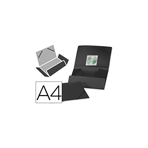 Folder Leaderpapel Elastic Flaps 38725 Polypropylene DIN A4 Opaque Black