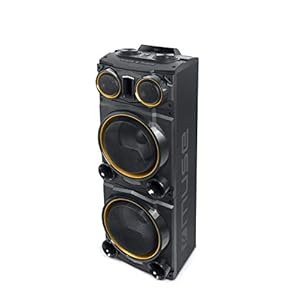 Muse M-1985 DJ PA-installatie 800 W, met Bluetooth en lichteffecten (USB, AUX, microfoonaansluiting, FM-radio…