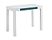 Ameriwood Home 9178896PCOM Parsons Desk with Drawer, White/Teal