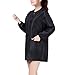 KAHOT Professional Salon Smock Stylist Jacket Cosmetology Uniform Hairdressing Cape Hairdresser Work Clothes Hair Beauty SPA Client Kimono Gown (M, Black)