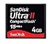SanDisk 4 GB Ultra II Compact Flash Memory Card 15MB/S (SDCFH-004G-A11)