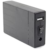 HitLights 12V DC / 5V DC (USB) Rechargeable Lithium-Ion Battery Pack - 3500 mAh, Includes Charger - for LED Light Strips, Phones, and More