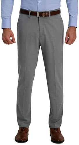 green emerald velvet dress Haggar Premium Stretch Suit Pants - Flat Front, Flat Front in Medium Grey