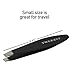 Tweezty Tweezer Set for Travel - Mini Slant Tweezers and Precision Tweezers - Tweezers for Eyebrows and Tweezers for Ingrown Hair - Pink Tweezers Kit with Travel Case
