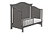 Million Dollar Baby Classic Louis 4-in-1 Convertible Crib with Toddler Bed Conversion Kit, Manor Grey
