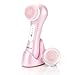 KINDOMCARES Portable Facial Skin Care Electric Facial Cleansing Brush Massager Scrubber Acne Scar Treatment Exfoliator Sonic Vibrating Rechargeable Electrical Waterproof Facial Brush