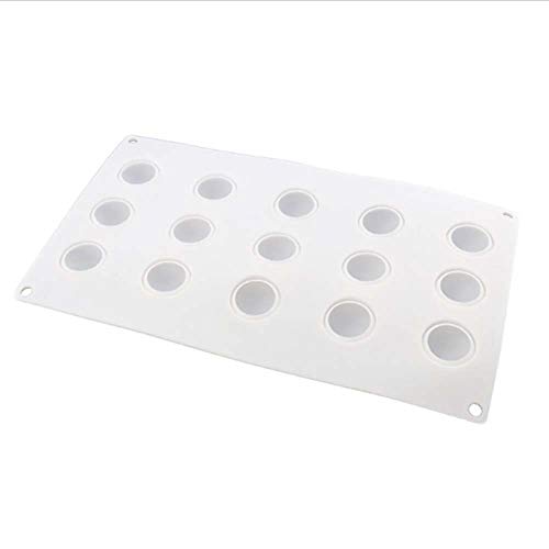 EORTA 15 Cubes Silicone Cake Mold 3D Mini Ball Molds Baking Tray Mould Tool for Mousse Dessert Chocolate Truffle Pudding Ice, Random Color