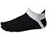 Men Cotton Low Cut No Show Toe Socks 5 Finger Athletic Mesh Wicking 6 Pack