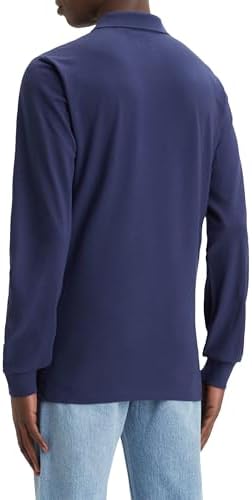 Long-Sleeve Slim Housemark Polo Chemise Homme, Naval Academy, M